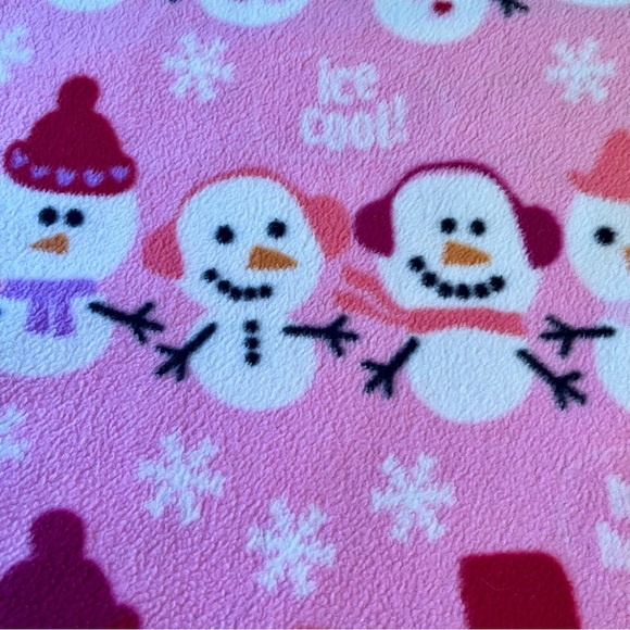 Soft Snowman Throw Blanket-50x60-Pink - Picture 6 of 7